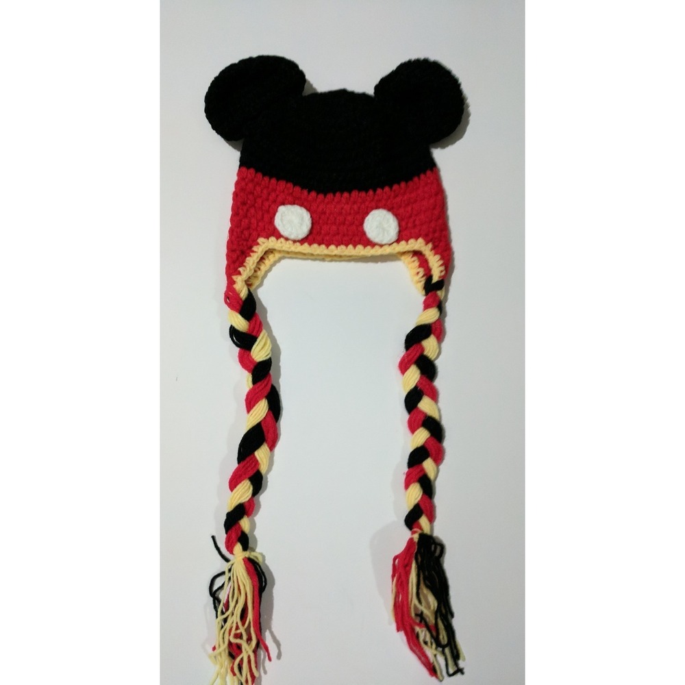 Newborn Mickey Mouse Crochet Hat baby infant boy girl beanie